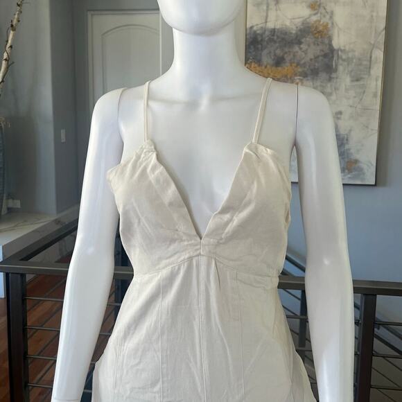 Washed Cotton Jumpsuit in Ecru - Picture 5 of 16